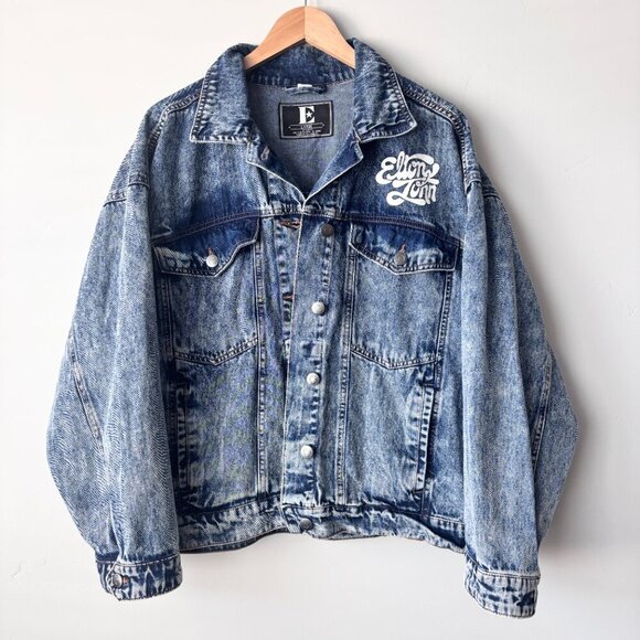 ELTON JOHN DENIM COTTON 2019 CONCERT TOUR JACKET. SIZE LARGE. GREAT CONDITION. - Picture 2 of 10